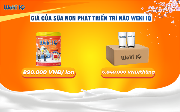 Giá của sữa non phát triển trí não Weki IQ