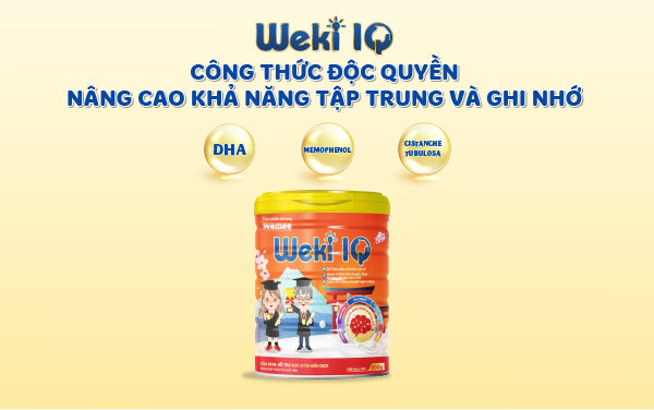 Sữa non Weki IQ – Công thức chuyên biệt giúp nâng cao khả năng tập trung và ghi nhớ cho trẻ